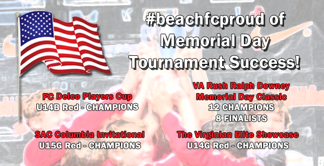Beach FC Teams Shine in Memorial Day Competitions