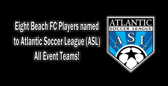 Eight Beach FC Players Named to ASL All Event Teams
