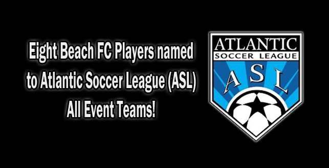 Eight Beach FC Players Named to ASL All Event Teams