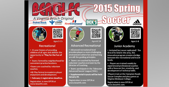 Spring Soccer Registration Now Open!